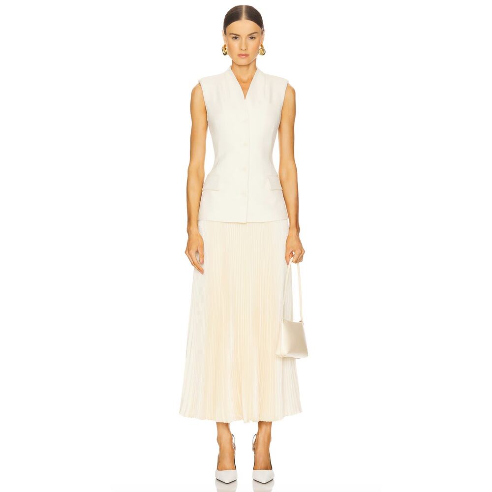 Simkhai White Georgina Sleeveless Vest Midi Dress size 6 - Picture 7 of 8